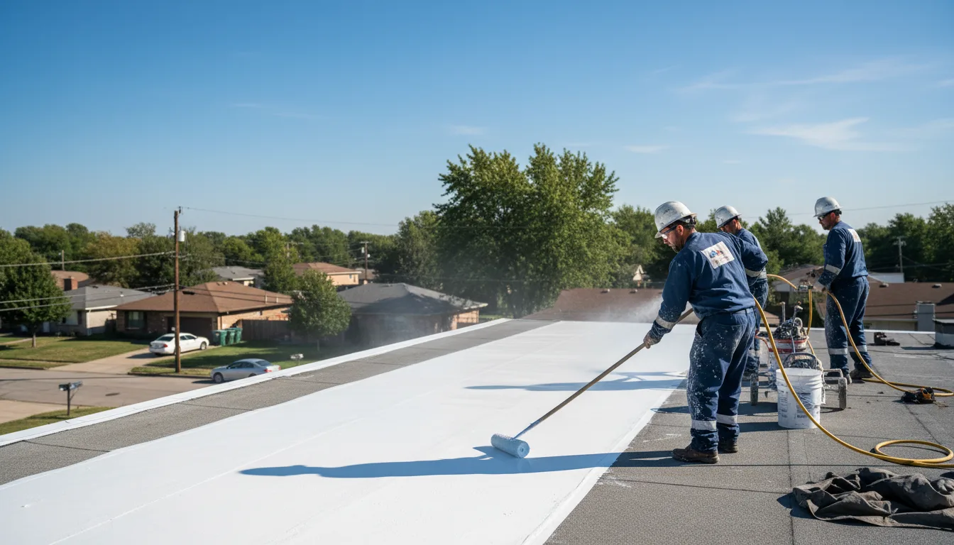 Commercial roof coating in Colchester, IL near me